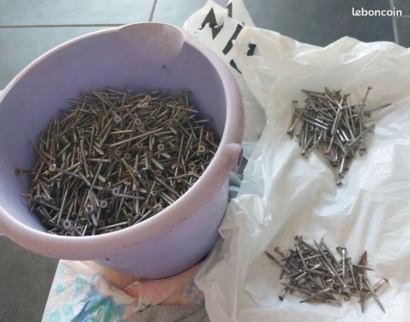 Vis pour bois inox 5x80mm par boîte de 100 vis