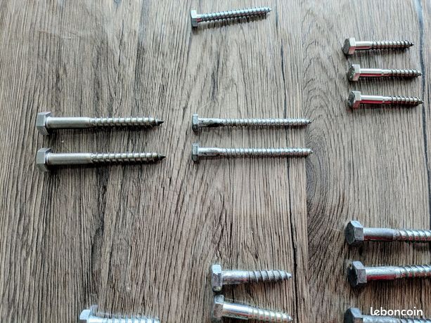 Vis tirefond tête hexagonale