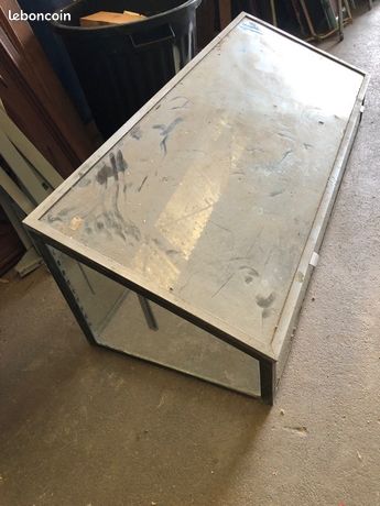 Vitrine années 40 Vitrine magasin vintage à poser Vitrine 125x47profxhh4017