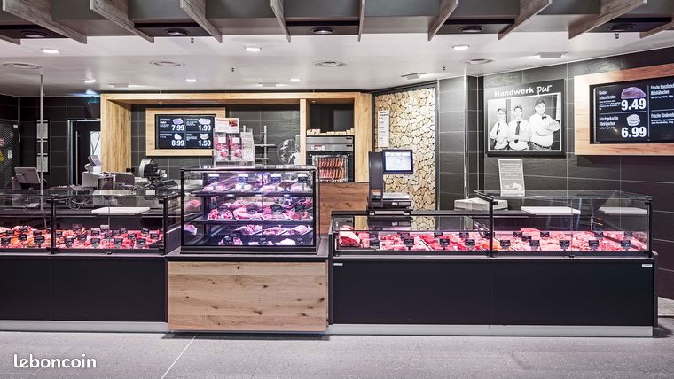 Vitrine comptoir refrigere boucherie charcuterie traiteur italconcept