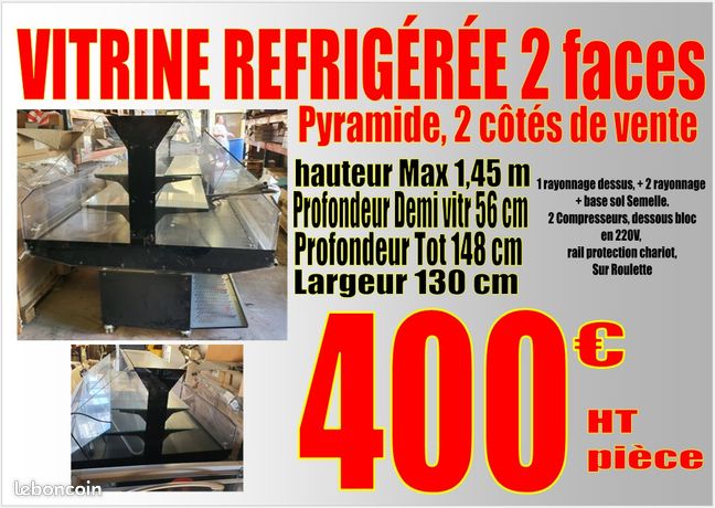 VITRINE ou BAC pour REFRIGEREE ou NEGATIVE 3 choix