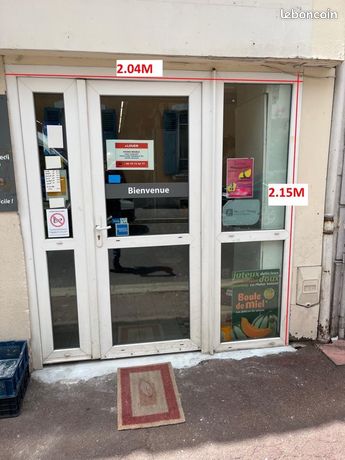 Vitrine porte de magasin boutique PVC