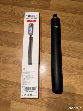 Vkesen tp23 Perche Selfie 136cm avec Trepied Intégré pour Insta 360 X5/X4/X3/ONE X2/One X/Ace/Ace Pro/Ace Pro 2