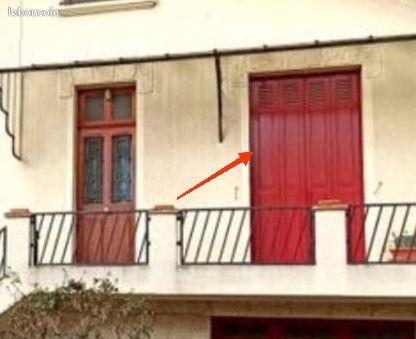 Volet porte fenêtre persienne en bois