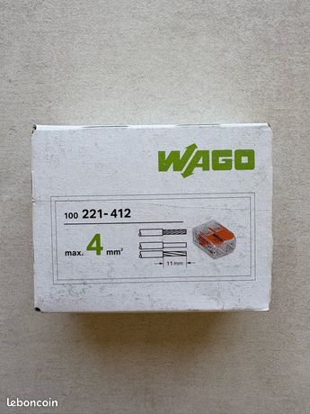 Wago 2 entrée à levier borne auto fils souple / rigide