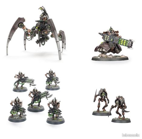 Warhammer 40000 Necrons Triarch Stalker + Immortels + Destroyer Lourd Lokhust + Cryptocerfs