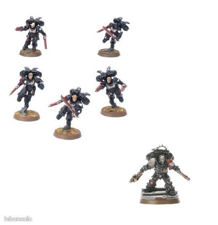 Warhammer 40000 Space Marines Blood Angels Marines de la Compagnie de la Mort + Chaplain Lemartes