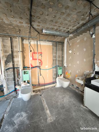 WC suspendu Geberit avec plaque de commande double touche