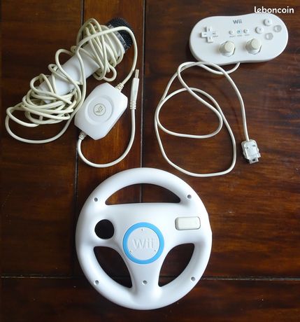 Wii volant micro et manette de jeu