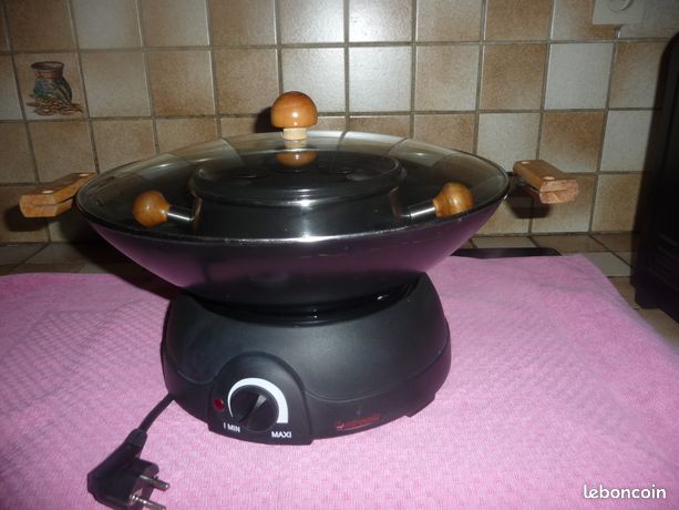 Wok électrique + appareil à fondue + accessoires