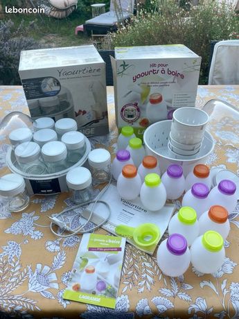 Yaourtière Lagrange + 10 pots + kit pour yaourts à boire et faisselle