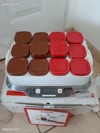 Yaourtière SEB family grand modèle multi délices express 12 pots en verre 12 faisselles 5 programmes