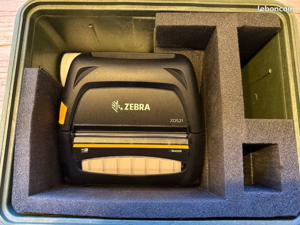 Zebra ZQ521 imprimante mobile (ZQ52-BUW0000-00) USB, Bluetooth 4.1, NFC, Wi-Fi Accessoires Mallette Peli 1300 sur mesure
