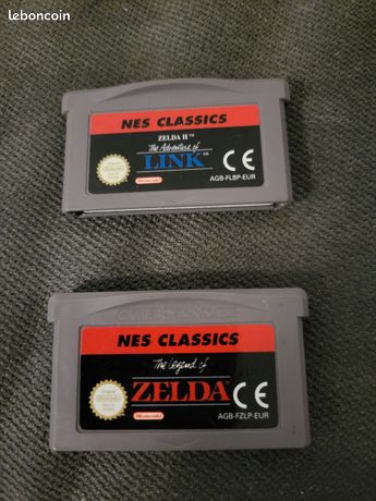 Zelda I et II nes classic gameboy advance